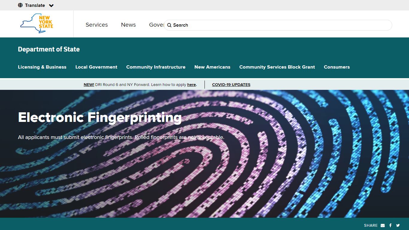 Electronic Fingerprinting | Department of State